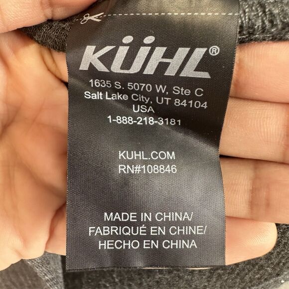 Kuhl Sweater Mens Medium Gray Konfronter 1/4 Snap Jacket Pullover Mock Neck - Picture 10 of 13